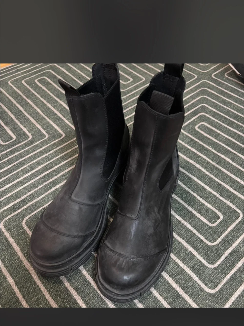 Ganni Black Men's Chelsea Rain Boots